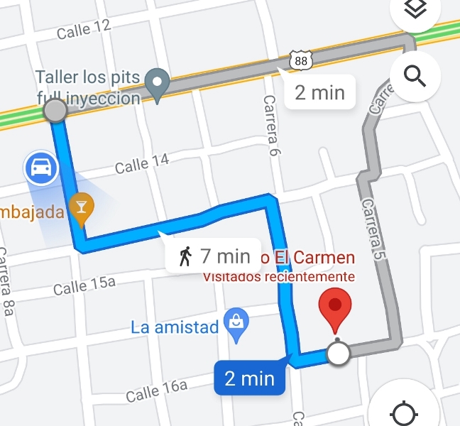 Como llegar a la sede el Carmén